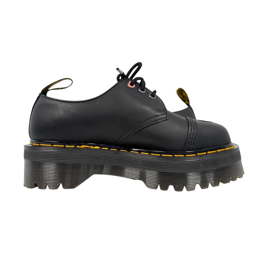 Dr Martens 1461 Quad Heart Platform Oxford Black Leather Pink Womens 8 30604001 - Picture 5 of 16